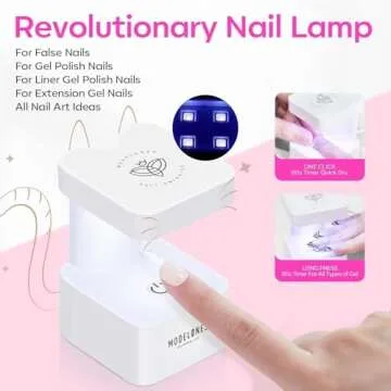 modelones Gel X Nail Kit, Gel X Fake Nails Long Coffin, 9-in-One Glue Prep Dehydrator & Portable Mini UV Light Acrylic Clipper, 500Pcs Etch-X Tips for Extension Kit DIY Salon Home Gifts for Women