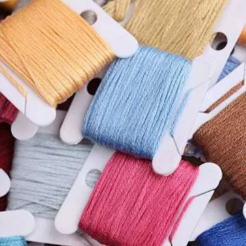 Caydo 100 Skeins Embroidery Floss, Friendship Bracelets String with 12 Pieces Floss Bobbins