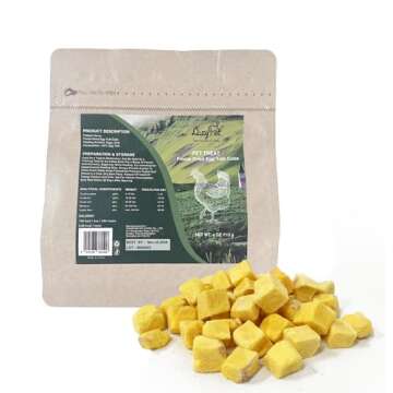 Freeze-Dried Egg Yolk Training Raw Single Ingredient Cat Treats, Solve Pet's Picky Eating Problem(Egg Yolk)