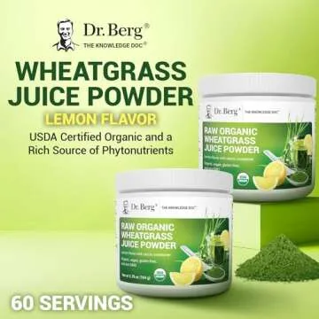 Dr. Berg Organic Wheatgrass Powder Superfood - 60 Servings