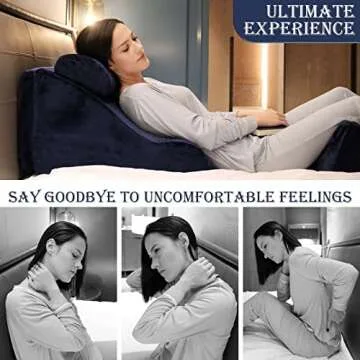 Ultimate Ergonomic Wedge Pillow Set for Restful Sleep