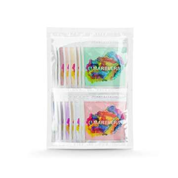 MARBLERS Mica Powder Colorant Set [Pearl 16 Color Set] |Cosmetic Grade | Epoxy Resin Pigment | Dye |...