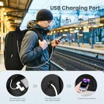 Stylish Laptop Backpack with USB Port & Anti Theft Design