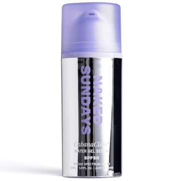 Naked Sundays CabanaClear SPF 50 Water Gel Serum - Daily Lightweight & Hydrating SPF Sunscreen with ...