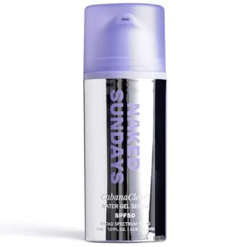 Naked Sundays CabanaClear SPF 50 Water Gel Serum - Daily Lightweight & Hydrating SPF Sunscreen with ...