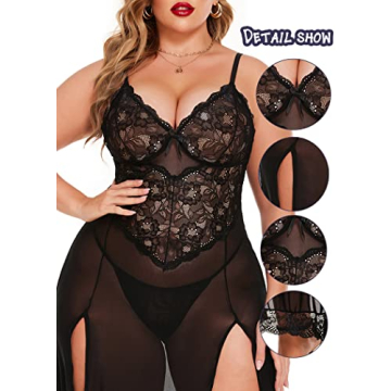Avidlove Plus Size Babydoll Nightdress for Women