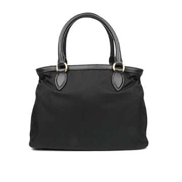 Prada Women's Black Tessuto Nylon Soft Calf Handbag 1BA173