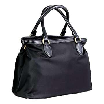 Prada Women's Black Tessuto Nylon Soft Calf Handbag 1BA173