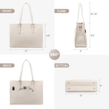 LOVEVOOK Stylish Laptop Bag for Women - Large Capacity Tote