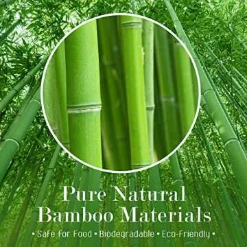 Minisland Premium 4.7 Inch Square Small Mini Bamboo Paddle Skewers for Appetizers Fruit Kabobs Sandw...