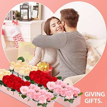 Clear Acrylic Flower Vase Rectangular Floral Centerpiece for Dining Table 24 Inch Long Rectangle Decorative Modern Vase for Weddings Home Decor（24 Holes+with LED Light）