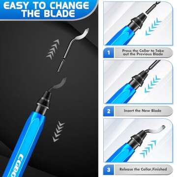 Deburring Tool with Metal Handle and 11 HSS Blades