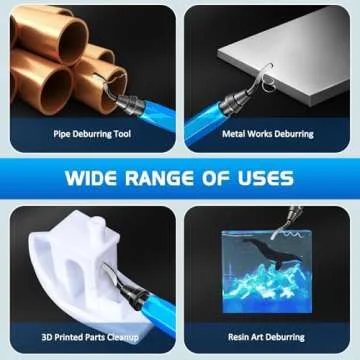 Deburring Tool with Metal Handle and 11 HSS Blades