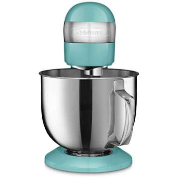 Cuisinart SM-50TQ 5.5 Quart Stand Mixer, Manual, Robbin's Egg and Fresh Fruit & Ice Cream Maker Atta...