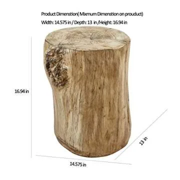 Eco-Friendly Faux Wood Tree Stump Stool for any Space
