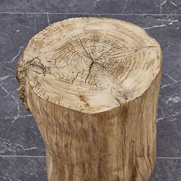 Eco-Friendly Faux Wood Tree Stump Stool for any Space