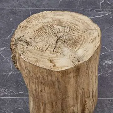 Eco-Friendly Faux Wood Tree Stump Stool for any Space