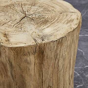 Eco-Friendly Faux Wood Tree Stump Stool for any Space