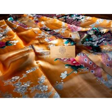 Luxury CCcollections Kimono Robe in Peacock Orange