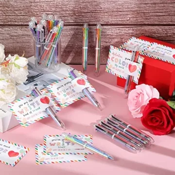 Sabary Valentine's Day Cards Set with Multicolor Pens