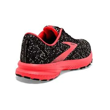 Brooks Women's Launch 7 Road Running Shoe - Black/Fiery Coral/White - 7
