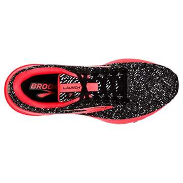 Brooks Women's Launch 7 Road Running Shoe - Black/Fiery Coral/White - 7