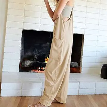 SeeLuNa Womens Casual Sleeveless Jumpsuit with Pockets