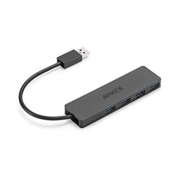 Anker Ultra Slim 4-Port USB 3.0 Data Hub with 3.3ft USB 3.0 Extension Cable