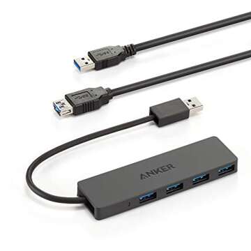 Anker Ultra Slim 4-Port USB 3.0 Hub and Extension Cable