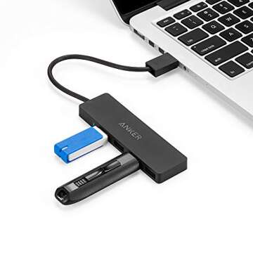 Anker Ultra Slim 4-Port USB 3.0 Hub and Extension Cable