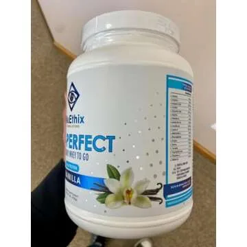 NuEthix Formulations Iso-Perfect Whey Protein Isolate Powder with 24g Protein, Naturally Sweetened with Stevia, Vanilla, 32 Servings