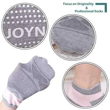 JOYNÉE Non-Slip Yoga Socks for Women with Grips,Ideal for Pilates,Barre,Dance,Hospital,Fitness 3 Pairs