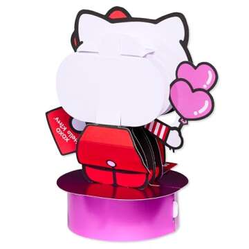 American Greetings Magic Moments Pop Up Hello Kitty Valentines Day Card (Happy Valentines Day)