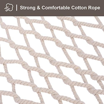 SUNCREAT Double Hammock with Hardwood Spreader Bar