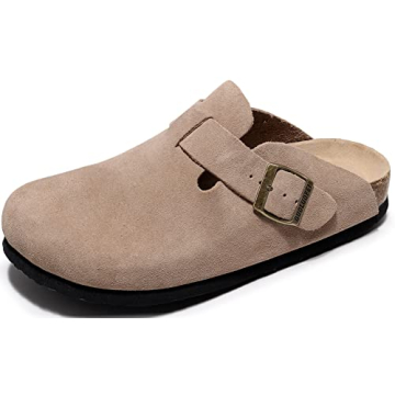 Guoluofei Women's Clogs - Comfortable Mules with Arch Support & Adjustable Buckle