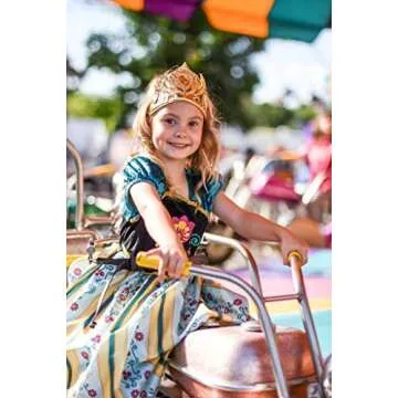 Little Adventures Alpine Princess Coronation Dress Up Costume (Medium Age 3-5) - Machine Washable Child Pretend Play and Party Dress with No Glitter