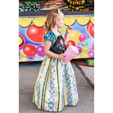 Little Adventures Alpine Princess Coronation Dress Up Costume (Medium Age 3-5) - Machine Washable Child Pretend Play and Party Dress with No Glitter