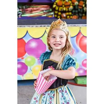 Little Adventures Alpine Princess Coronation Dress Up Costume (Medium Age 3-5) - Machine Washable Child Pretend Play and Party Dress with No Glitter