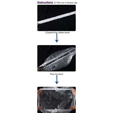 Disposable Shower Caps Thickened Clear Waterproof Plastic Shower Caps Ideal for Hair Care, Spa, Hotels and Hair Salons17inchs (200pcs)