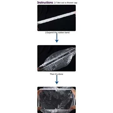 Disposable Shower Caps Thickened Clear Waterproof Plastic Shower Caps Ideal for Hair Care, Spa, Hotels and Hair Salons17inchs (200pcs)