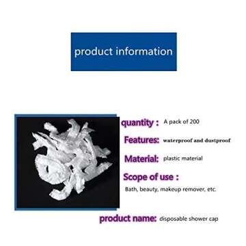 Disposable Shower Caps Thickened Clear Waterproof Plastic Shower Caps Ideal for Hair Care, Spa, Hotels and Hair Salons17inchs (200pcs)