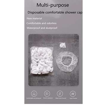 Disposable Shower Caps Thickened Clear Waterproof Plastic Shower Caps Ideal for Hair Care, Spa, Hotels and Hair Salons17inchs (200pcs)