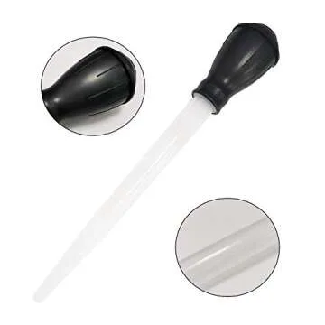 Turkey Baster,30ML Heat Resisting Strong Suction Meat Baster,Suitable for Meat, Beef, Chicken,Barbecue,Roasting,Fish Tank Cleaning,Plant Watering,Thanksgiving (pink)