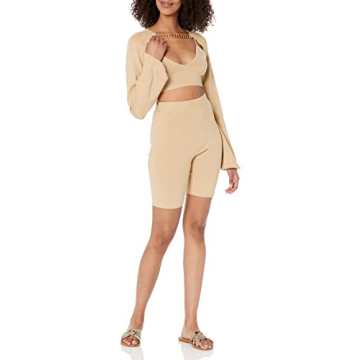 Drop Women's Miya Bell Sleeve Shrug with Chain