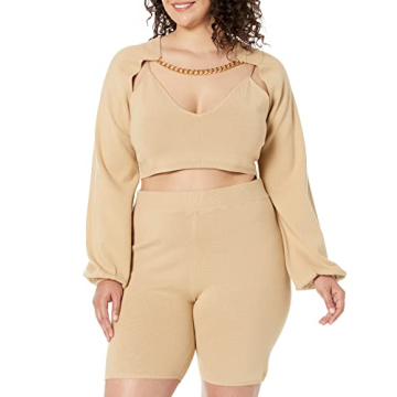 Drop Women's Miya Bell Sleeve Shrug with Chain