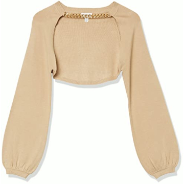 Drop Women's Miya Bell Sleeve Shrug with Chain