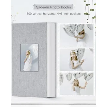 Elegant Popotop Photo Album Holds 300 Memories