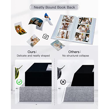 Elegant Popotop Photo Album Holds 300 Memories