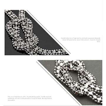 Cathercing Crystal Knot Pendant Long Necklace for Women Sweater Chain Statement Necklace Choker Adjustable Elegant Jewelry Rhinestone Accessories Dressy Collocation Winter Evening Party Wedding