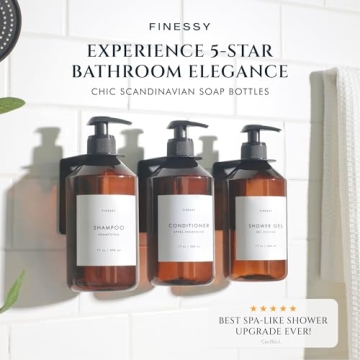 Stylish FINESSY Shampoo and Conditioner Dispenser Set